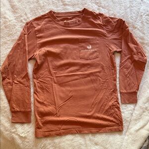 Southern Marsh Long Sleeve Pocket Tee in Rust